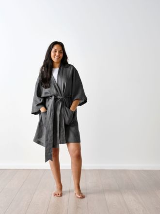 Nimes Magnet Linen Short Robe