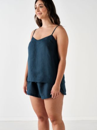 Nimes Navy Linen Cami