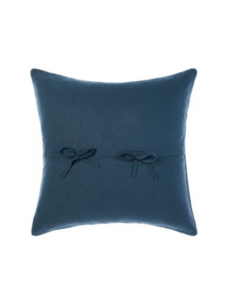 Nimes Navy Linen European Pillowcase