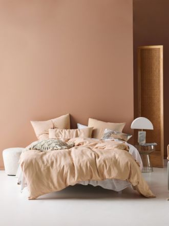Nimes Nude Linen Quilt Cover Set