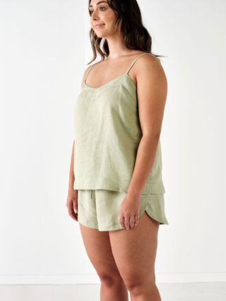 Nimes Wasabi Linen Cami