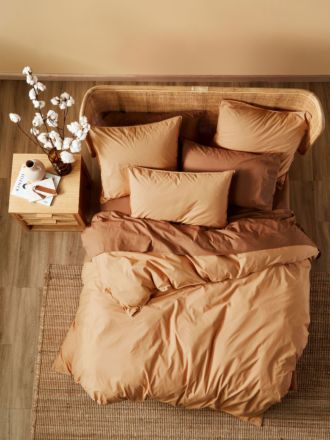 Terra Organic Cotton Caramel Quilt Cover Set