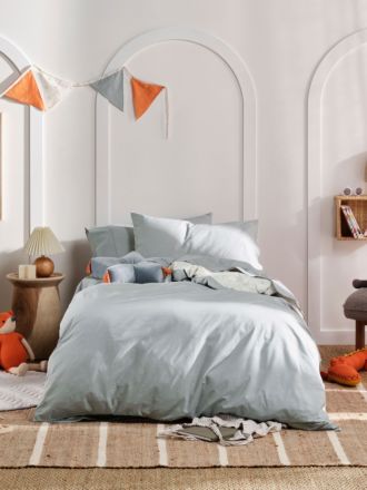 Smiles All Round Sugar-Smoke Quilt Cover Set
