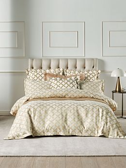 Valeria Champagne Quilt Cover Set