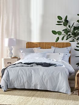 Pin Point Blue/White Quilt Cover Set