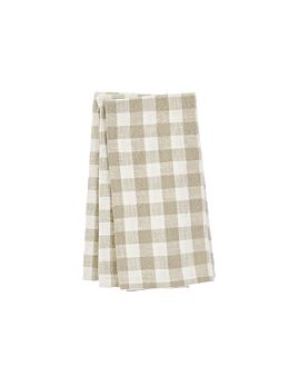Check Beige 3-Piece Tea Towel Set