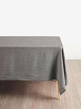 Nimes Ash Linen Square Tablecloth