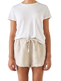 Nimes Natural Linen Shorts