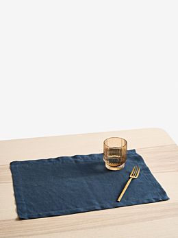Nimes Navy Linen Placemat