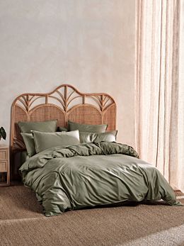 Nara Moss Bamboo Cotton Quilt Cover Set