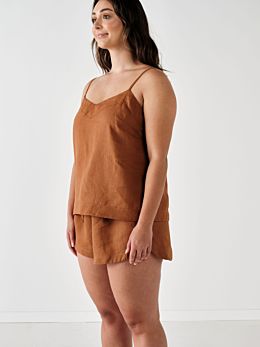 Nimes Cinnamon Linen Cami