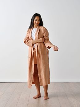 Nimes Clay Linen Robe