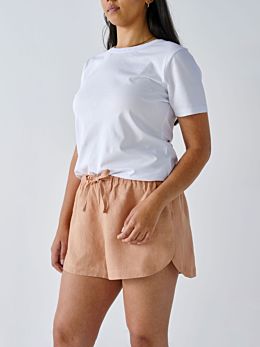 Nimes Clay Linen Shorts