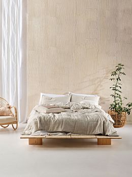 Nimes Natural Linen Coverlet