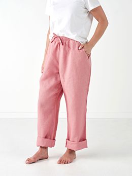 Nimes Rosette Linen Pants