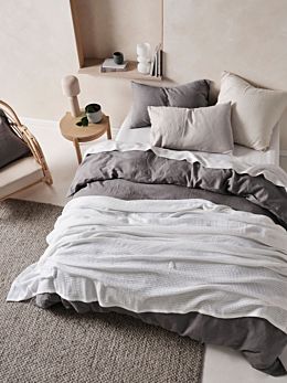 Waffle White Blanket