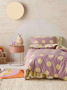 Roundabout Berry-Wheat Quilt Cover Set