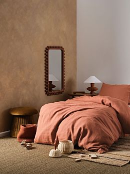 Nimes Rust Linen Kids Quilt Cover Set