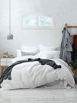 Stitch White Quilt Cover Set
